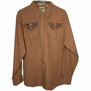 Franky Max Mens Western Glass Snap Size Large